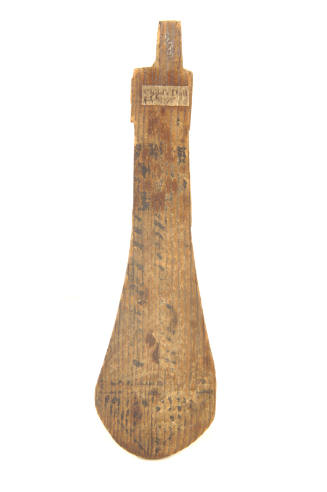 Ancient Egyptian wooden doll that was found in a burial tomb. 