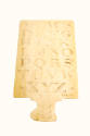 Ivory panel engraved with the alphabet
