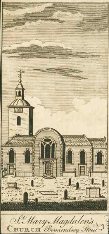 St Mary Magdalen Church, Bermondsey. c.1770.