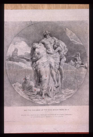 Design for decoration in St. Paul's Cathedral  'And the Sea gave up the dead  which were in it'