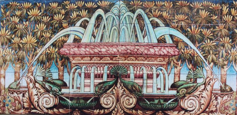 Fountain Against a Grove of Trees (right hand of 2)