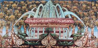 Fountain Against a Grove of Trees (right hand of 2)