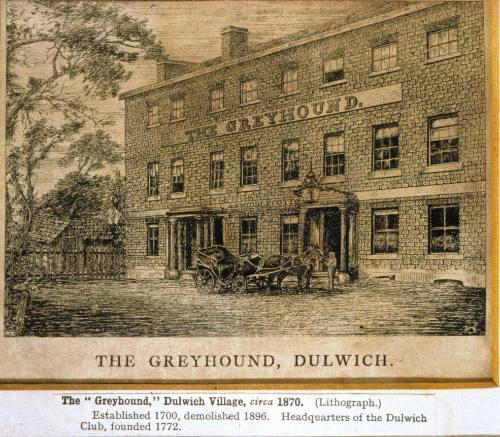 Plough Inn Lordship Lane c.1800 / Greyhound  Dulwich Village c. 1870