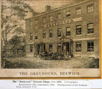 Plough Inn Lordship Lane c.1800 / Greyhound  Dulwich Village c. 1870