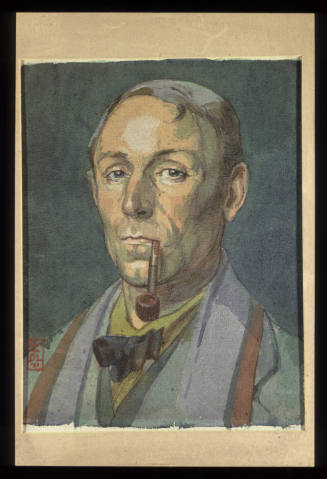 [Man Smoking Pipe]  Self-portrait ?