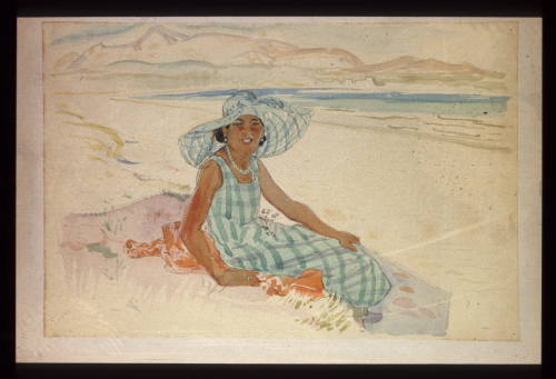 Muriel Doris Medworth (possibly on honeymoon in Alendia (?) Spain.)