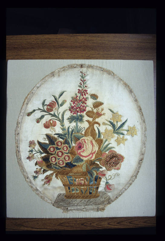 embroidery - basket of flowers