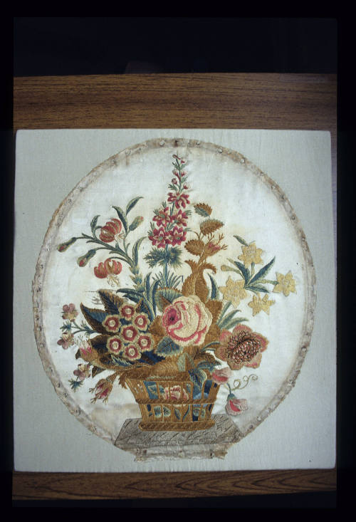 embroidery - basket of flowers