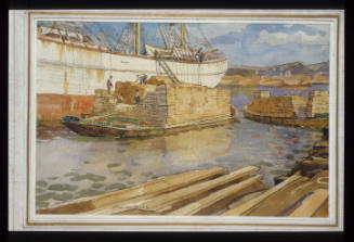 Barge with Timber Cargo, Surrey Docks, 1933
