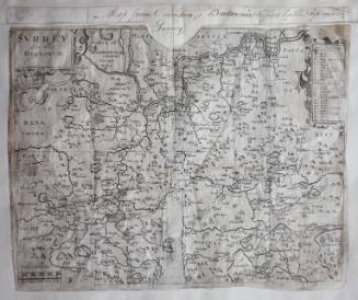 Map of Surrey from Camden's Brittania