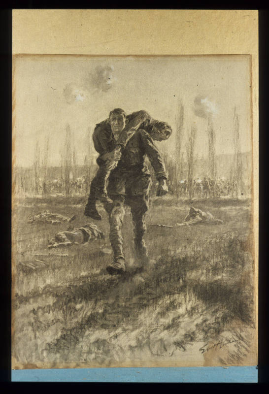 Corporal F.W.Holmes winning V.C. at Le Cateau August 26, 1914