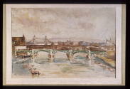Southwark Bridge, inc. marquee erected for opening ceremony by K George V