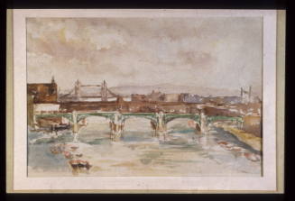 Southwark Bridge, inc. marquee erected for opening ceremony by K George V