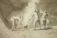 Men Careening a Hull