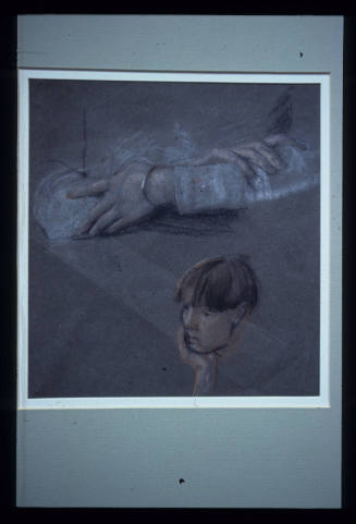 Untitled Study of face/ hands of Youth