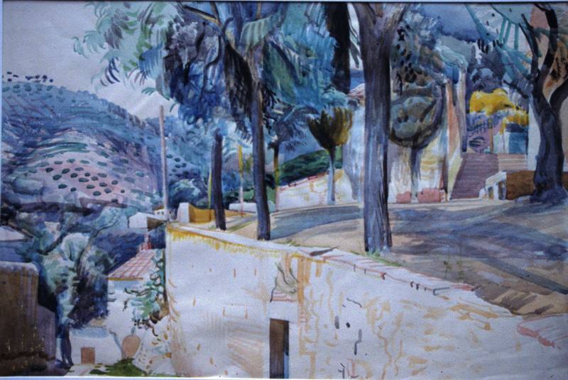 Terrace with Trees