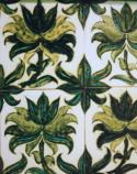 Tiles: “Formal Persian Flower” design. 4 single repeats