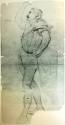 The Prisoner of Chillon, study for the right-hand brother with raised arm