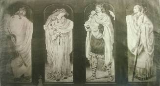 Window I. Marriage of St. Editha:

1. King Athelstane gives away his sister
2. St. Editha in…