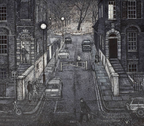 Cleaver Square from Kennington Park Road, London SE11
