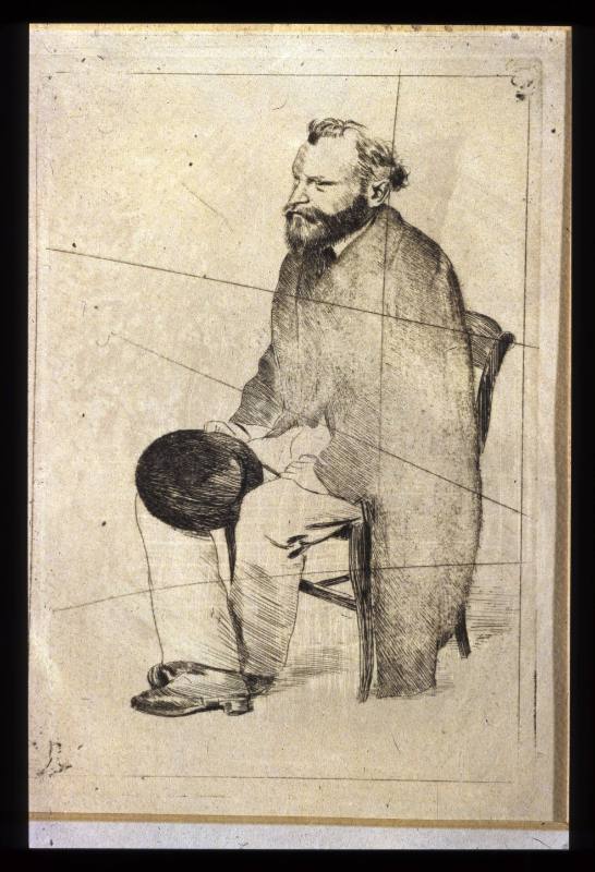 Manet Seated, Turned to the Left (Manet assis, tourné à gauche)