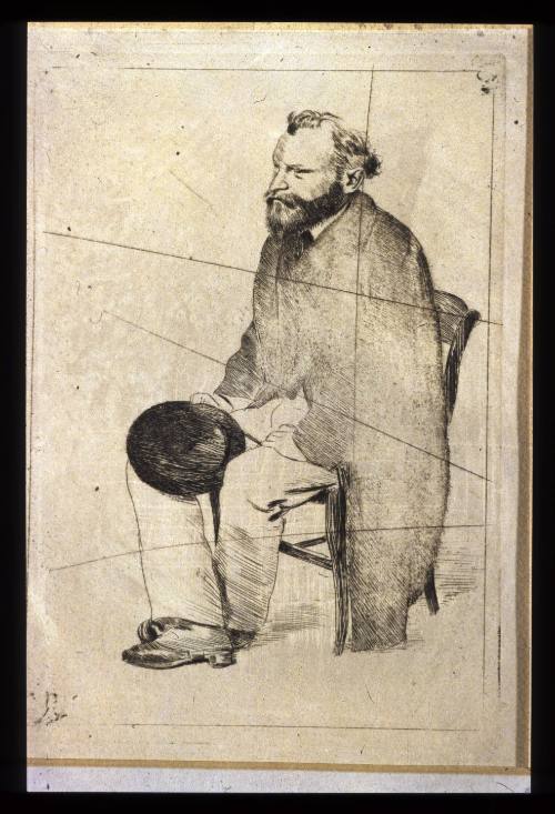 Manet Seated, Turned to the Left (Manet assis, tourné à gauche)