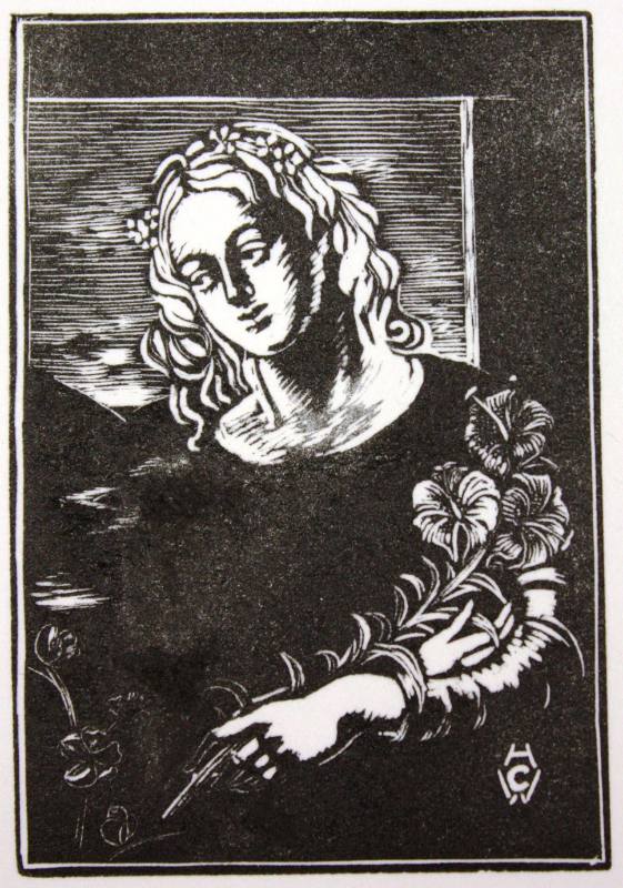 Girl Holding a Lily