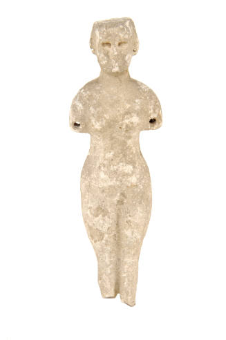 Carved alabaster female figure.