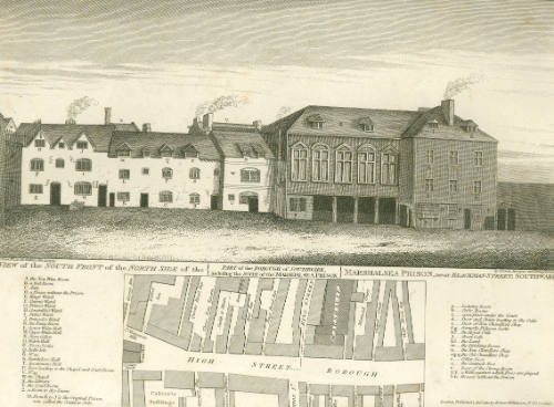 Illustration of the Marshalsea Prison in 1812.