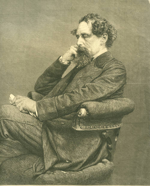 Portrait of the writer Charles Dickens in 1870. 