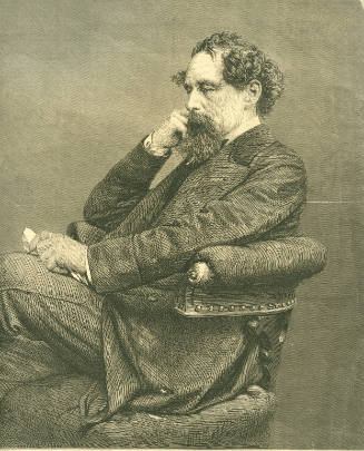 Portrait of the writer Charles Dickens in 1870. 