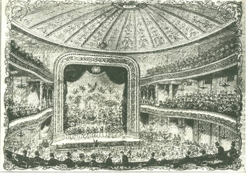 Illustration of the interior of the South London Palace in 1870.