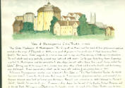 Illustration of the Shakespeare’s Globe Theatre. c1600 by S.H. Cox