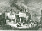 Photograph of an engraving entitled "A Day at a London Brewery", depicting the Barclay and Perk…